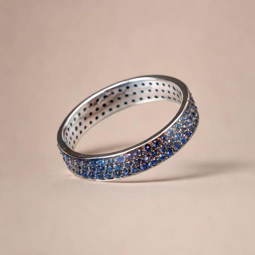 Bague "Sparkle" avec saphirs