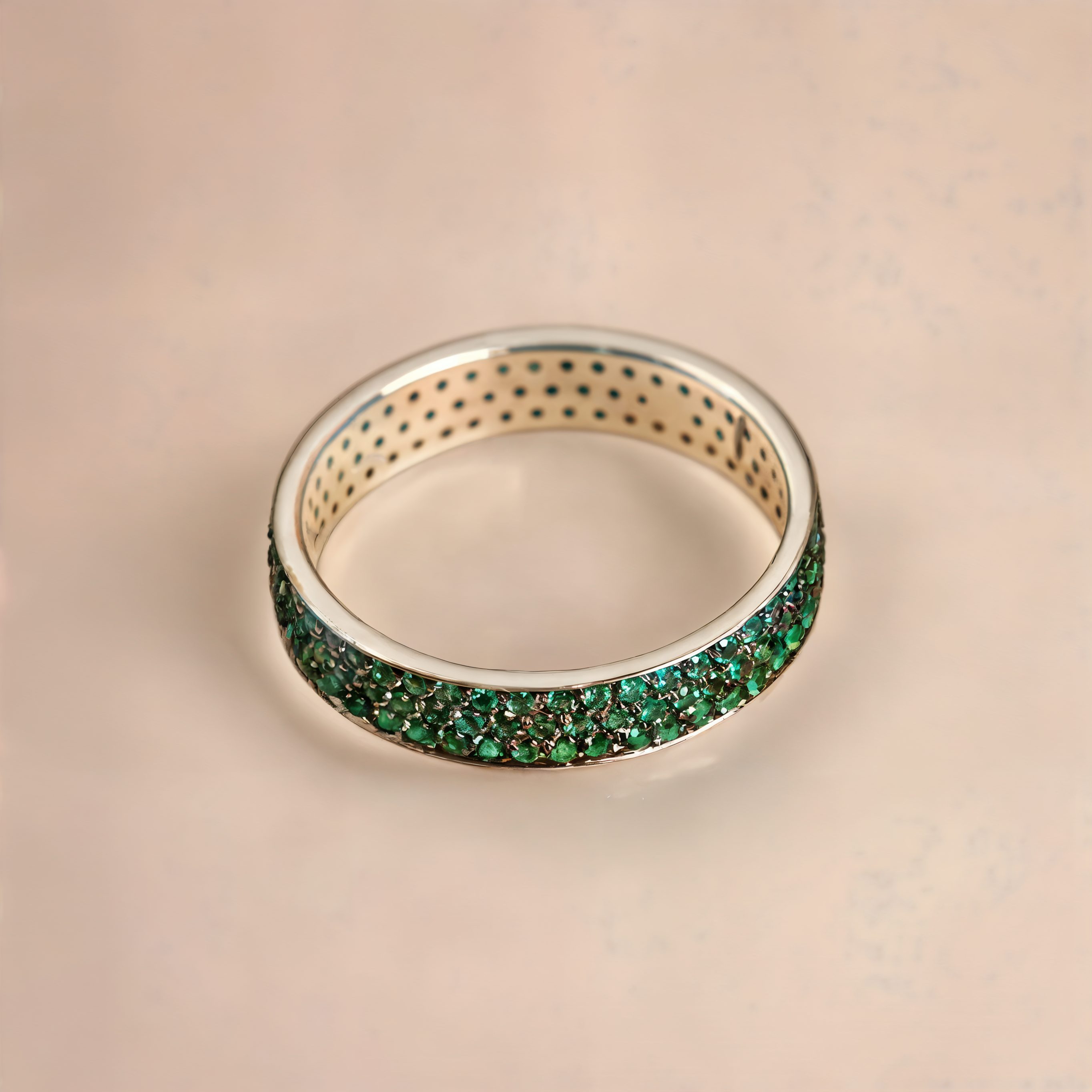 Bague "Sparkle" avec émeraudes