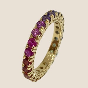 Ring in yellow gold “Riviere”