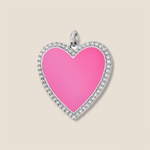 Pink heart pendant